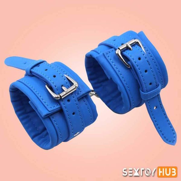 Premium Leather Naughty Nurse Wrist Cuffs Bondage Gear BDSM-021