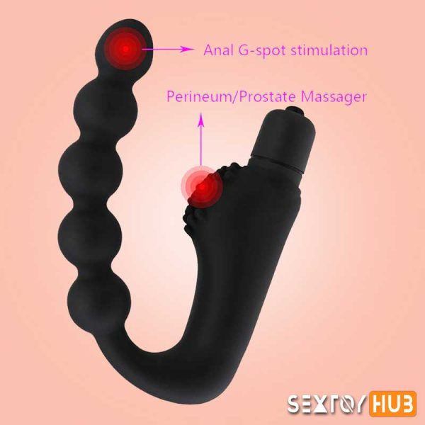 10 Frequency Unisex Vibrating Anal Beads Plug PM-004
